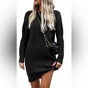 Black Knit Sweater Dress